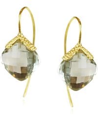 MOUNIR LONDON - Green Amethyst Diya Earrings - Lyst