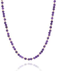Nellou Jewellery - Amethyst Birthstone Necklace – February Jewel Bead - Lyst