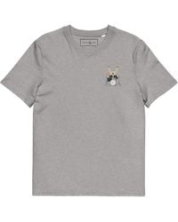 Anchor and Crew - Heather Drummer Monkey Organic Cotton Embroidered T-Shirt - Lyst