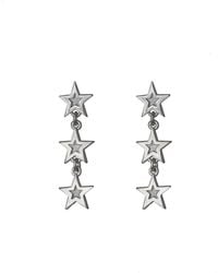 Edge Only - Megastar 3 Star Drop Earrings Sterling - Lyst
