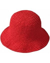 Springmoonatelier - Luxury Handmade Raffia Crochet Bucket Hat – Premium Fire Butterfly - Lyst