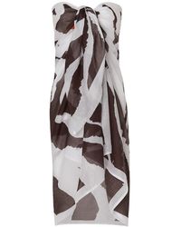 DHARA SHETH DUBAI - Into The Wild Zebra Animal Print Resort Halter-Style Sarong - Lyst