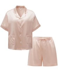 NOT JUST PAJAMA - Timeless Collection Silk Short Pajama Set - Lyst