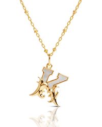 Kasun - Plated K Initial Necklace With Mother Of Pearl - Lyst