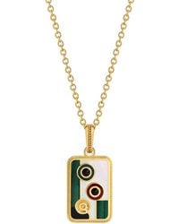Karma and Luck - Bold Harmony Two Dot Multi-Stone Mahjong Necklace - Lyst