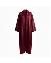 Janara Jones - Wine Colour Satin Abaya Caftan - Lyst