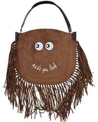 Lilly Loves - Suede Made You Look Tan Tassel Handbag - Lyst