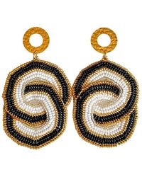 Iliana Arrazola - Crisscrossed Circle, Dangle Earrings, And, Glass Beads, Beaded Jewelry - Lyst
