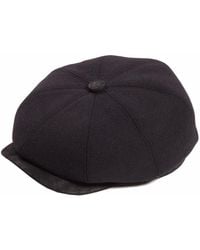 Dasmarca Hats - Eden Wool Newsboy Bakerboy Peaky Cap With Leather Visor Peak - Lyst