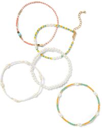 Undefined Jewelry - Multicolor Beaded Pearl Bracelets Set Mmrz By Undefined. - Lyst