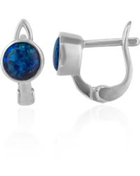 Spero London - Sterling High Quality Round Opal Earrings - Lyst