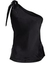 Zetaye - Avery Silk One Shoulder Top - Lyst