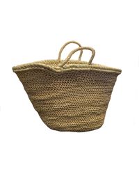 Berber Leather - Neutrals The Safi Small Straw & Rattan Beach Tote - Lyst
