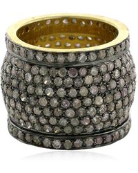 Artisan - Natural Pave Diamond Band Ring 925 Sterling Silver Jewelry - Lyst
