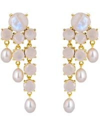 Lavani Jewels - Adoration Pearl Earrings - Lyst