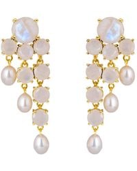Lavani Jewels - Adoration Pearl Earrings - Lyst
