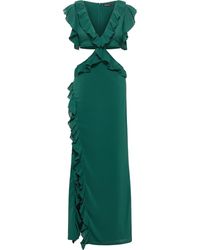Nanas - Costanza Maxi Dress Emerald - Lyst