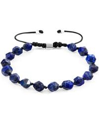 Anchor and Crew - Blue Lapis Lazuli Zebedee Silver & Stone Beaded Macrame Bracelet - Lyst