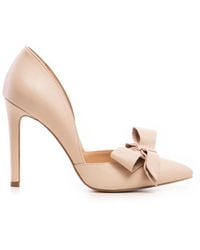 The 5Th Element - Neutrals Nude Rose Asymmetric Bow Stiletto Pumps - Lyst