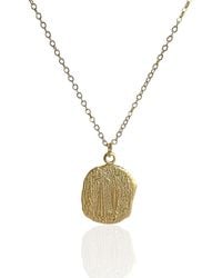 By Virgo - Athena-Plated Ancient Pendant Necklace - Lyst
