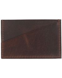 VIDA VIDA - Classic Dark Leather Credit Card Holder - Lyst
