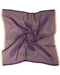 Washein - Purple Premium Baby Alpaca & Silk Large Bandana Squared Scarf - Lyst