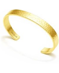 Unaloe - Open Plated Rigid Bangle With Medium Hammered Band – Jewelry For - Lyst