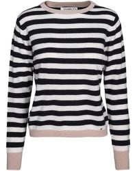 tirillm - Neutrals Sasha Basic Cashmere Pullover With Round Neck, Stripes - Lyst