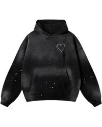 X Ilona Blue - Love Riot Custom Distressed Frayed Cotton Hoodie - Lyst