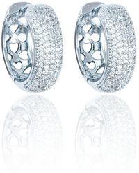 SHYMI - Thick Dome Pave Hoops - Lyst
