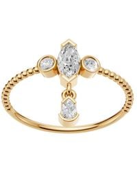 Aya Fine Jewelry - Marquise & Pear Lab Diamond Dangle Ring - Lyst