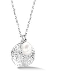 Dower & Hall - Luna Pearl & Disc Pendant - Lyst