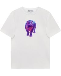 Sour Figs - Iridescent Hippo Print T-Shirt - Lyst