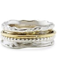 Isla Silver - Mixed Metal Spinning Ring - Lyst
