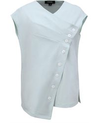 Smart and Joy - Double Breasted Pleated Asymmetric Top - Lyst