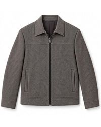 Stovaria - Natural Himalayan Yak Wool Zipper Jacket - Lyst