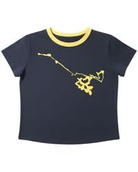 Lilia Munn - Cropped Graphic Tee – Organic Cotton - Lyst