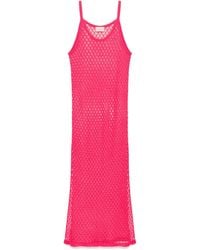 Peraluna - Angel Openwork Strap Long Beach Dress - Lyst