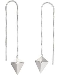 Origami Jewellery Decagem Sterling Earrings - Metallic