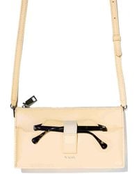 Naoa - Neutrals Lunette+ Apple Leather Crossbody Cream - Lyst