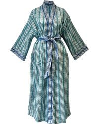 Lime Tree Design - And Fish Cotton Full Length Resort Beach Cover Up - Lyst