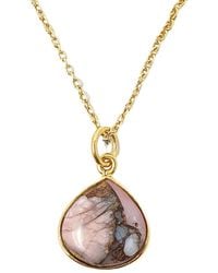 Harfi - Vermeil Plated Opal October Birthstone Necklace - Lyst