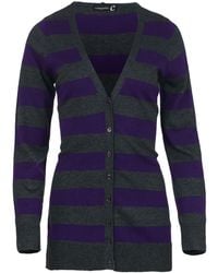 Conquista - Striped Wool Blend Cardigan - Lyst