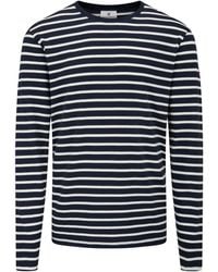 Arthur Beale - Marina Cotton Striped Long Sleeved T-Shirt - Lyst