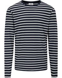 Arthur Beale - Marina Cotton Striped Long Sleeved T-Shirt - Lyst