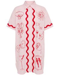 Palm Collective - Wine Club Shirt Dress - Lyst