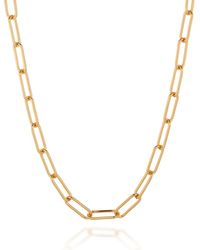 Nellou Jewellery - Paperclip Necklace Plated Sterling - Lyst