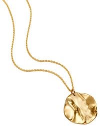 Posh Totty Designs - Plated Fortune Disc Necklace - Lyst