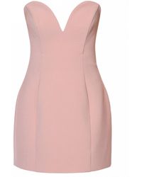 AGGI by HALEWSKI - Azalia Peach Mini Strapless Dress - Lyst