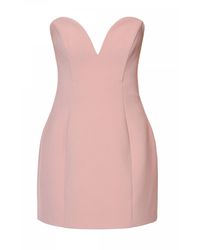 AGGI by HALEWSKI - Azalia Peach Mini Strapless Dress - Lyst